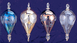 Egyptian blown glass Christmas ornament
