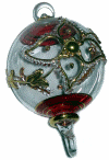 Egyptian blown glass Christmas ornament