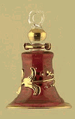 Egyptian blown glass Christmas ornament