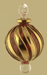 Egyptian blown glass ball Christmas ornament