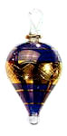 Egyptian blown glass Christmas ornament