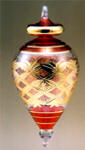 Egyptian blown glass Christmas ornament