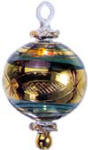 Egyptian blown glass Christmas ornament