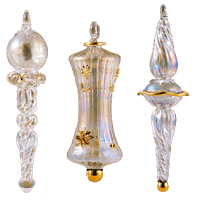 Egyptian blown glass Christmas ornament