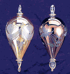Egyptian blown glass Christmas ornament
