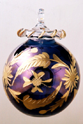 Egyptian blown glass Christmas ornament