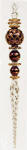 Egyptian blown glass Christmas ornament