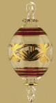 Egyptian blown glass Christmas ornament