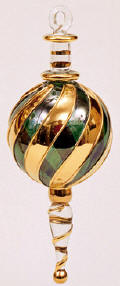 Egyptian blown glass Christmas ornament
