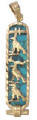 Cartouche with a diamond cut frame.