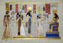 papyrus art 5 queens, female energy