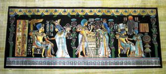  Papyrus Painting -Marriage Ceremony of King Tut