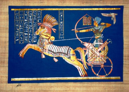 &nbsp;Papyrus Painting  of Ramses the Warrior and the Battle of Kadesh