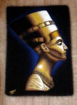 Egyptian Papyrus Paintings:  Queen Nefertiti - Gold