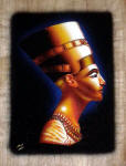Egyptian Papyrus Paintings: Golden Queen Nefertiti