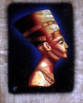 Egyptian Papyrus Paintings: Queen Nefertiti (Metallic Highlights)