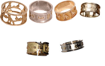 Personalized Cartouche rings and bands