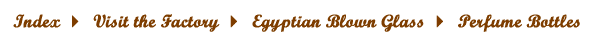 Egyptian Blown Glass Perfume Bottles logo
