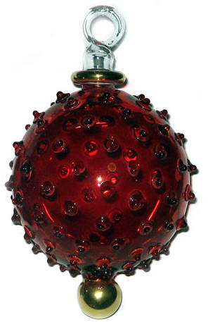 Blown glass christmas ornament