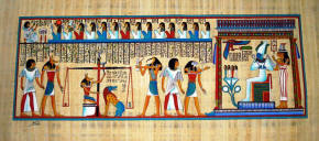 Egyptian papyrus painting Final Judgment