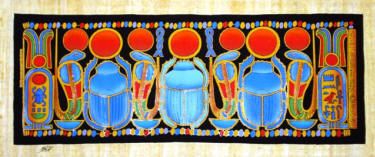 scarab papyrus painting