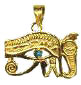 Eye of Horus and Cobra pendant with turquoise