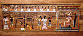 Egyptian papyrus painting Final Judgment