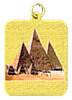 Laser etched pendant of the pyramids