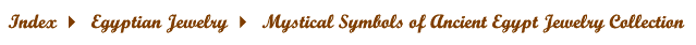 Ancient Egyptian mystical symbols in jewelry