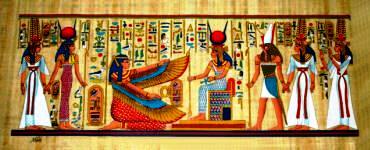 papyrus painting coronation of nefertari