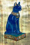 Papyrus Painting Egyptian cat Bast