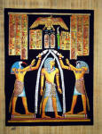Egyptian &nbsp;Papyrus Painting:  Coronation of Ramses