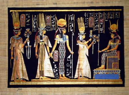 &nbsp;Papyrus Painting:   Queen Nefertari in the Afterlife