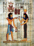 Egyptian &nbsp;Papyrus Painting:  Ramses' Journey to the Afterlife