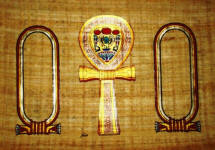 Papyrus Painting: Personalized  Ankh(Key of Life)