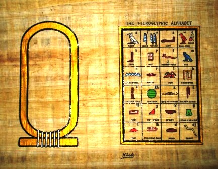Papyrus Painting: Personalized&nbsp;Hieroglyphic Alphabet