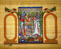 Egyptian Papyrus Painting: Personalized&nbsp;Marriage Card