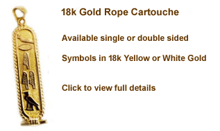 18k gold rope cartouche