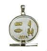 Silver Round Cartouche, Egyptian cartouche jewelry in 18k gold or 900 silver.  Personalized egypian cartouche direct from the factory.