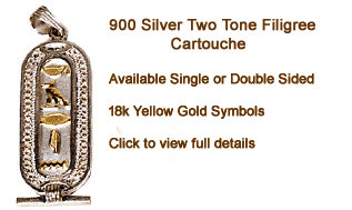 18k gold personalized cartouche jewelry, two toned