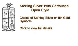 Personalized twin cartouche in silver