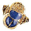 Scarab ring with inlaid stone inspired by the jewelry of Ancient Egypt