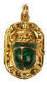 18 k Gold Scarab with Green Malachite