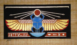 Scarab papyrus art