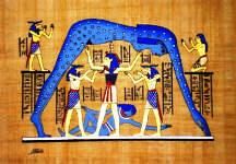 Papyrus Painting Celestial goddess Nut Valut of the heavens