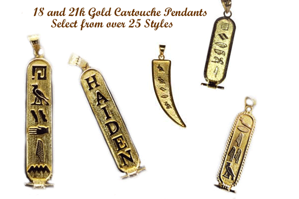 18 and 21k Gold Cartouches