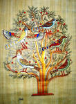 Egyptian Papyrus Painting -  Tree of Life