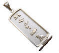 Personalized Egyptian wide cartouche in silver