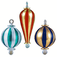 Egyptian blown glass Christmas ornament