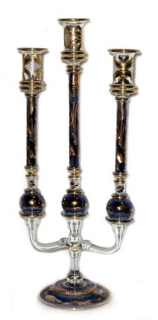 Egyptian blown glass candlestick